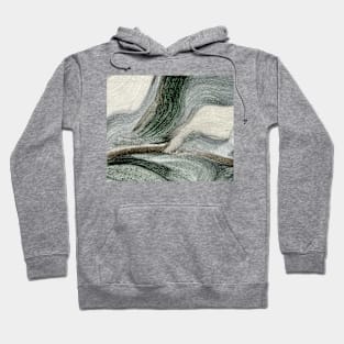 Gray Antique White Abstract Art Hoodie